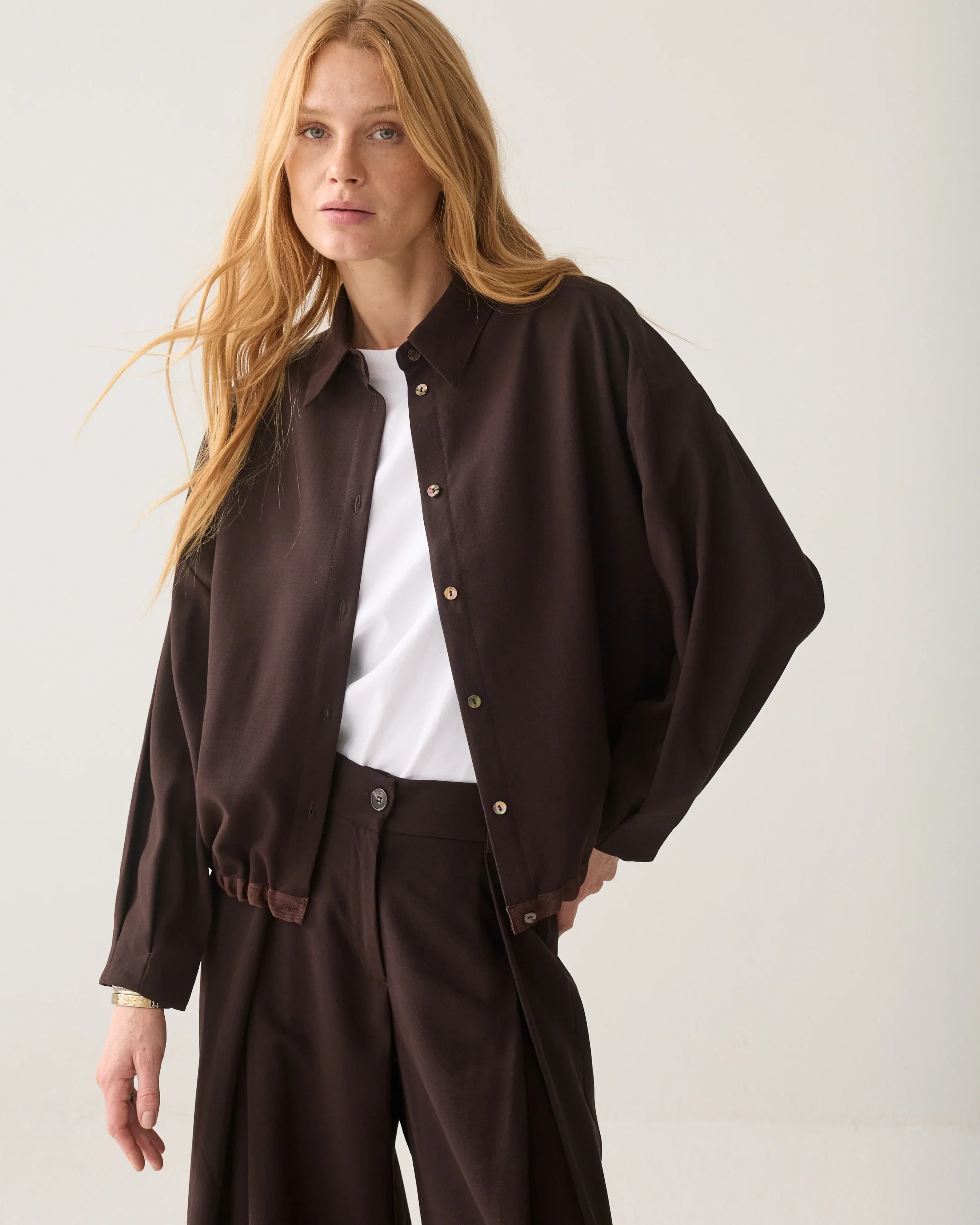 Summum_Blouse_with_Drawstring_Chocolate_Brown_Viscose_Twill_1.webp