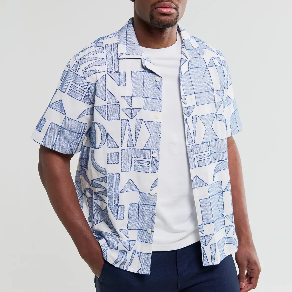 Wax_London_Didcot_Shirt_Ecru_Blue_Geometric_Emboidered_2a.webp