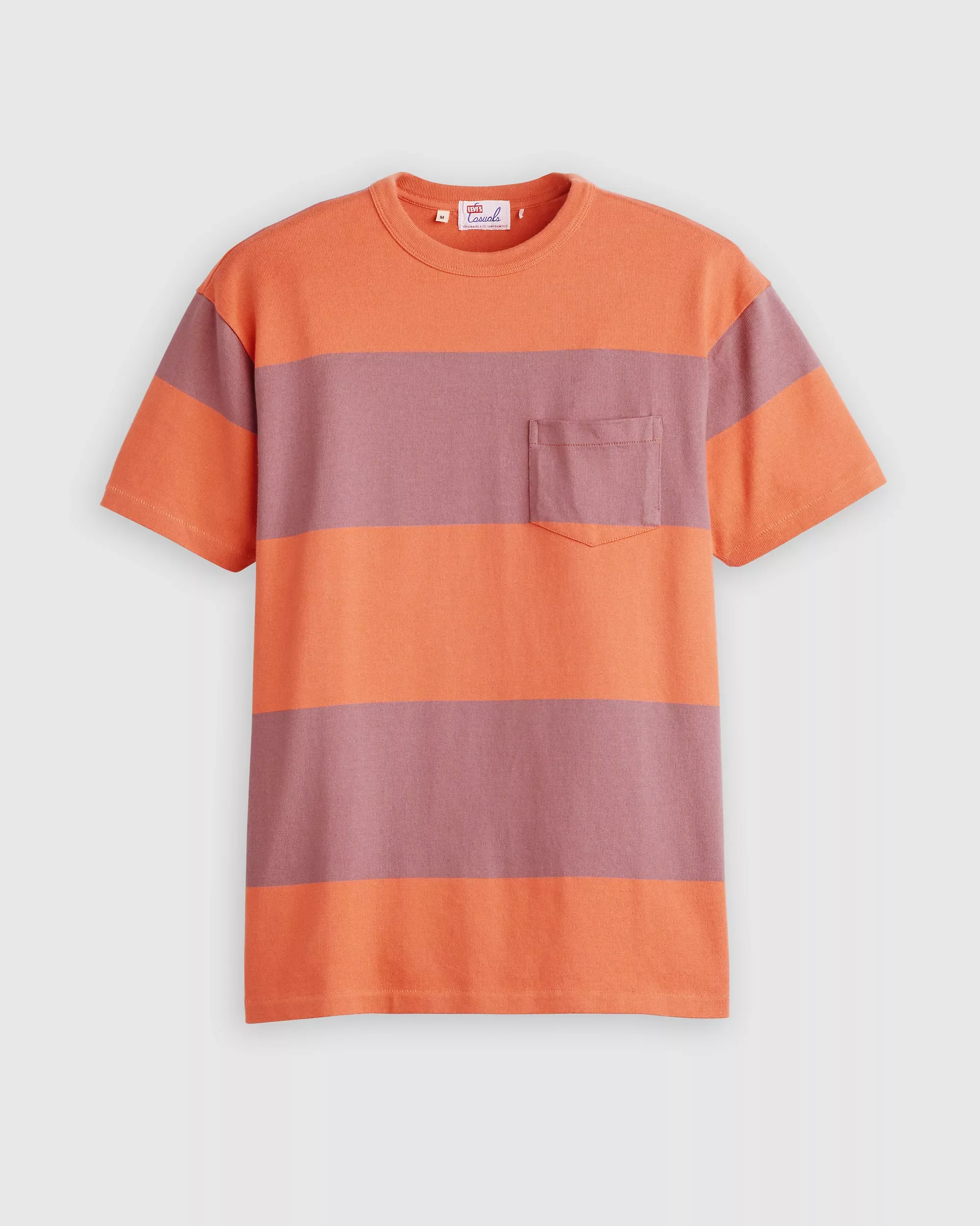 004T0-0001_GLO_CL_Levis_Vintage_Clothing_LVC_1960s_Casual_Tshirt_Ginger_Stripe_Red_Coral_Orange_Salmon_Pink_4.webp