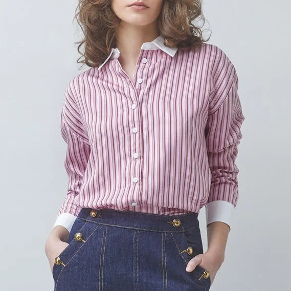Suncoo_Lake_Two_Tone_Striped_Shirt_Blouse_Rose_Pink_1a.jpg