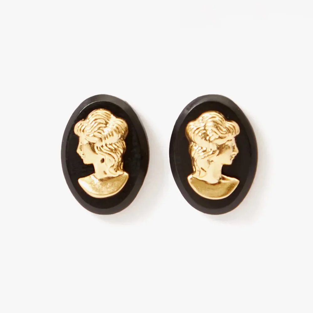 Clare_V._Cameo_Stud_Earrings_Black_Gold_1a.jpg
