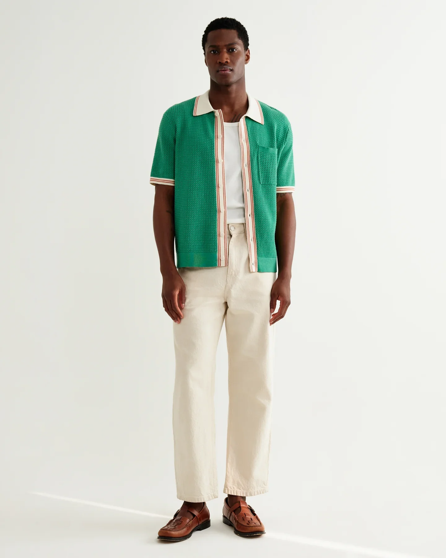 Wax_London_Belle_Polo_Shirt_Tipped_Pointelle_Green_6.webp