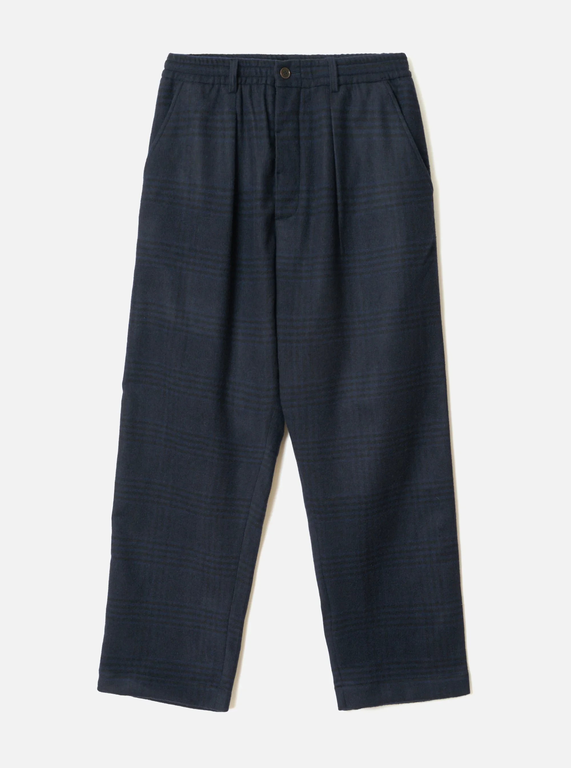 Universal_Works_Wool_Bob_Mix_Oxford_Pant_Navy_Blue_Plaid_1.webp