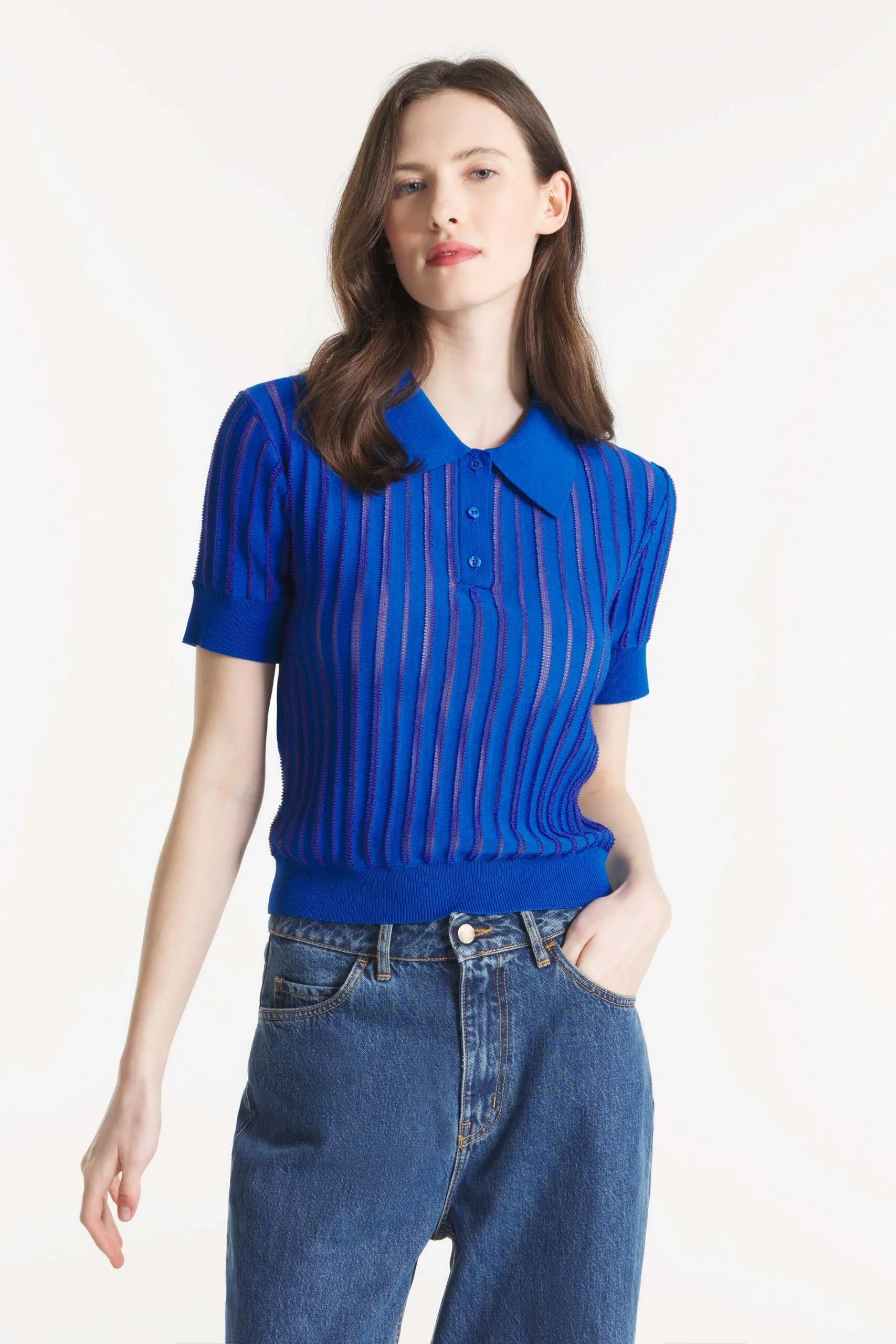 Le_Mont_St_Michel_Sally_Openwork_Knitted_Polo_Shirt_Vivid_Blue_Royal_Cobalt_Mesh_2.jpg