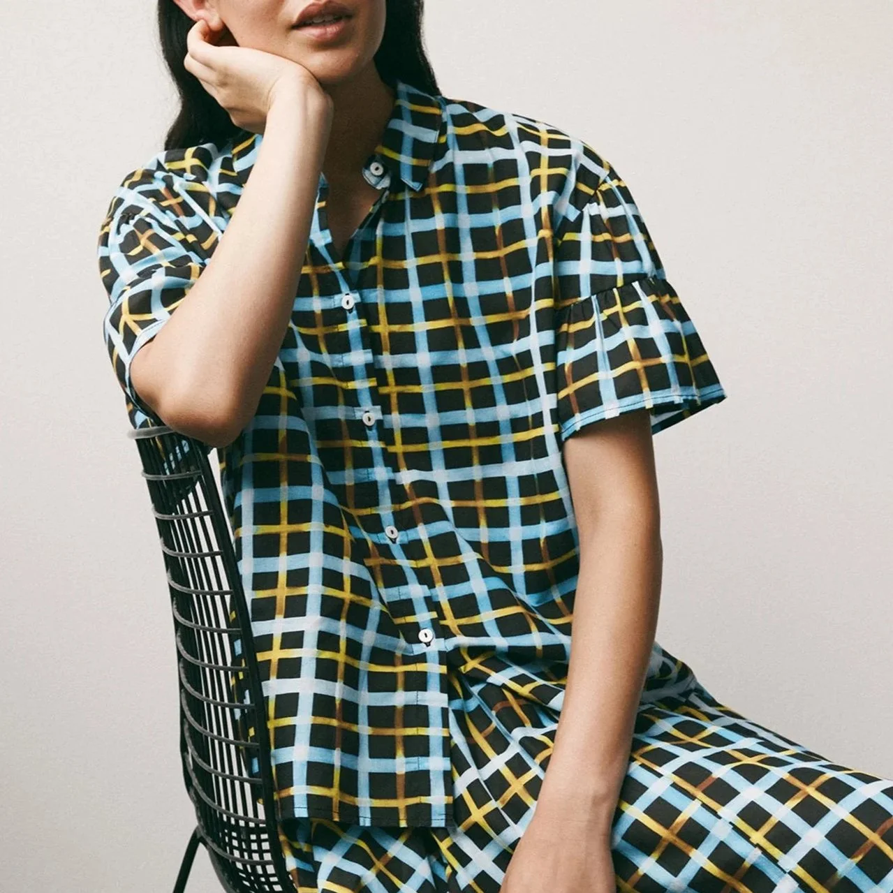 Kowtow_Painterly_Blouse_Neon_Tartan_Plaid_2a.jpg