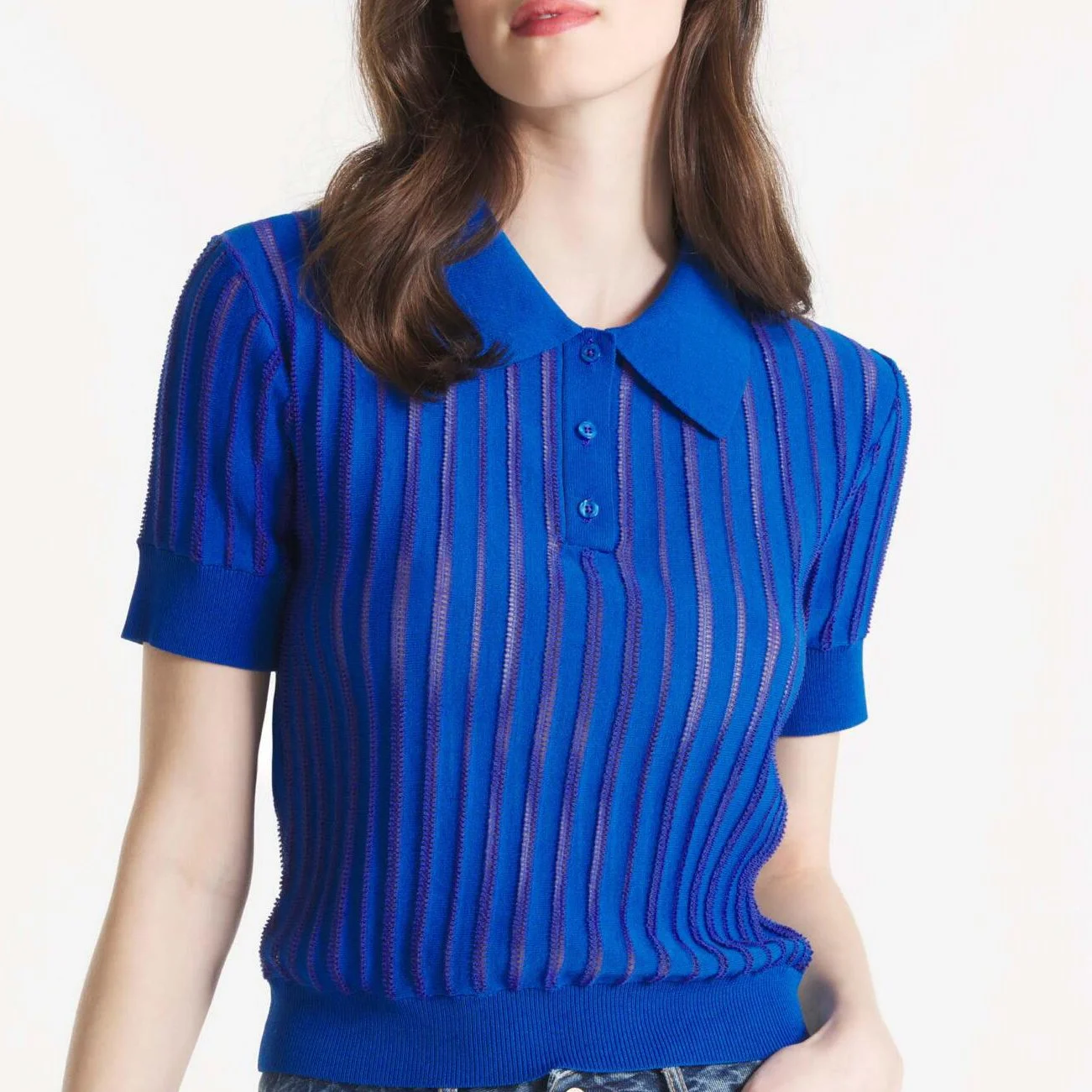 Le_Mont_St_Michel_Sally_Openwork_Knitted_Polo_Shirt_Vivid_Blue_Royal_Cobalt_Mesh_2a.jpg