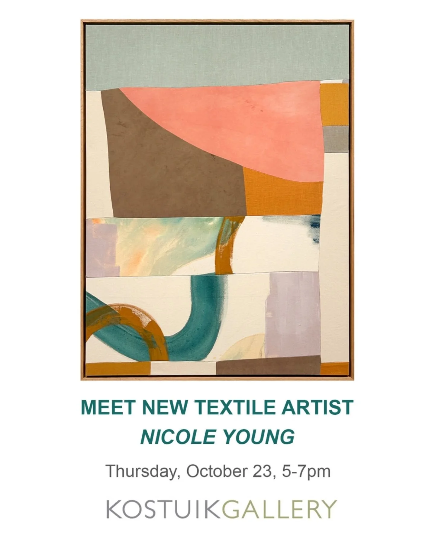 I am so excited to share that I am now represented by @jkostuikgallery ! They are hosting a little meet &amp; greet at the gallery next Thursday, October 23rd from 5-7 pm. Come meet me, come greet me, come see a collection of new work on display at t