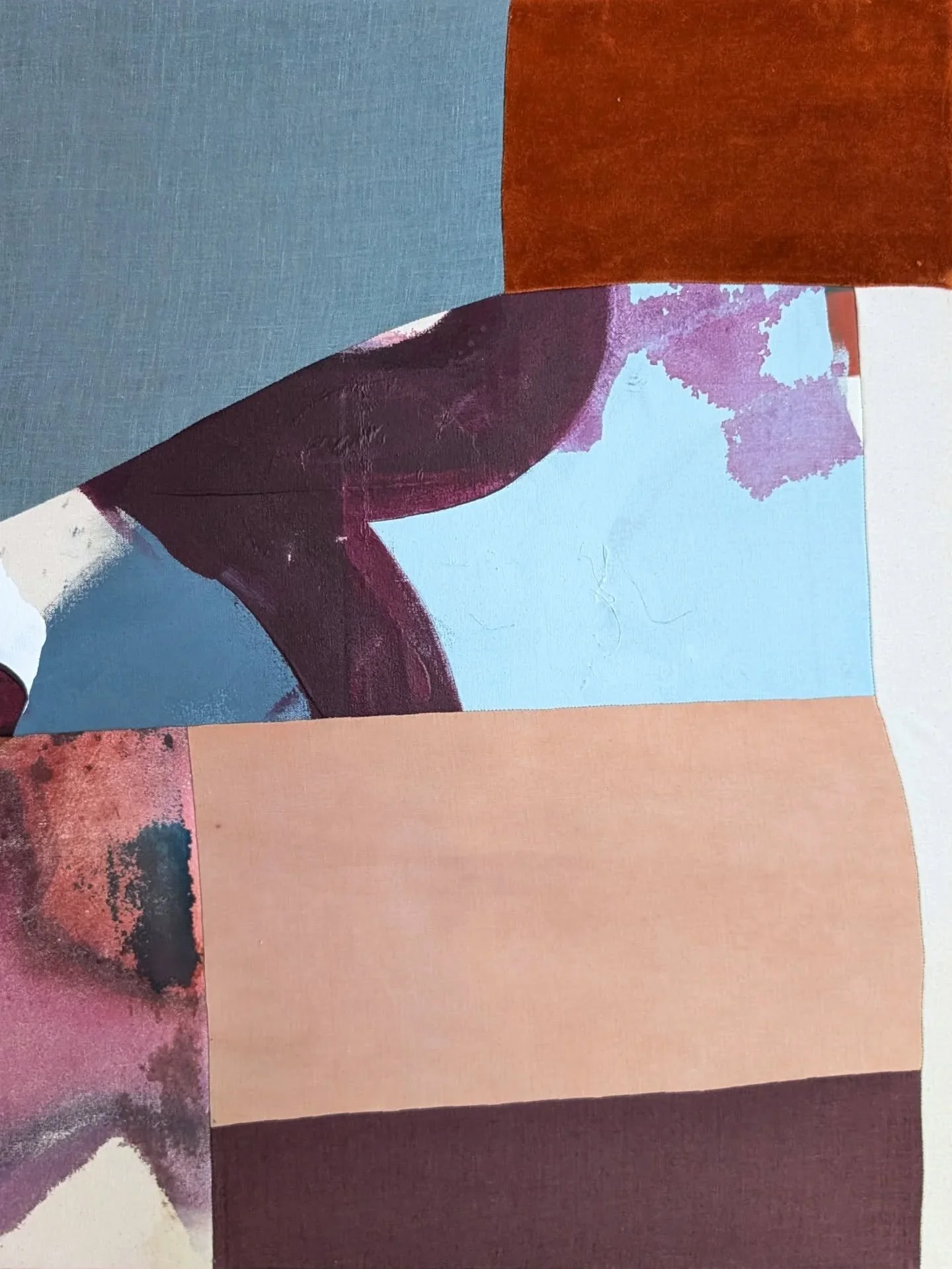 Usually when I start a new body of work, I like to spend some time looking at past work to find connections, things I may have overlooked, and figure out what my natural next step is. This is something I love about this piece - the painted sections c