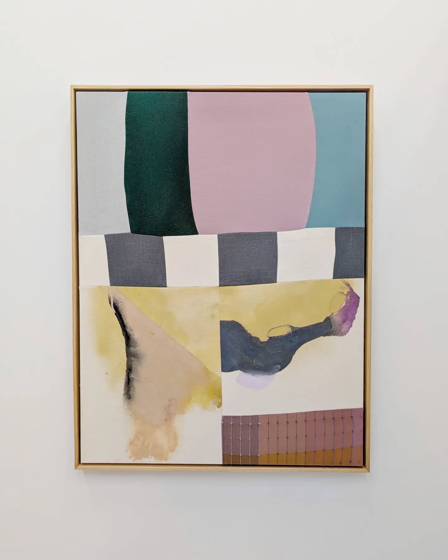 "The Perfect Spot" is part of an ongoing body of work that I've been developing over the last couple of years utilising past works to create new compositions. The painted sections in this piece come from a painting I made for my 2017 solo e