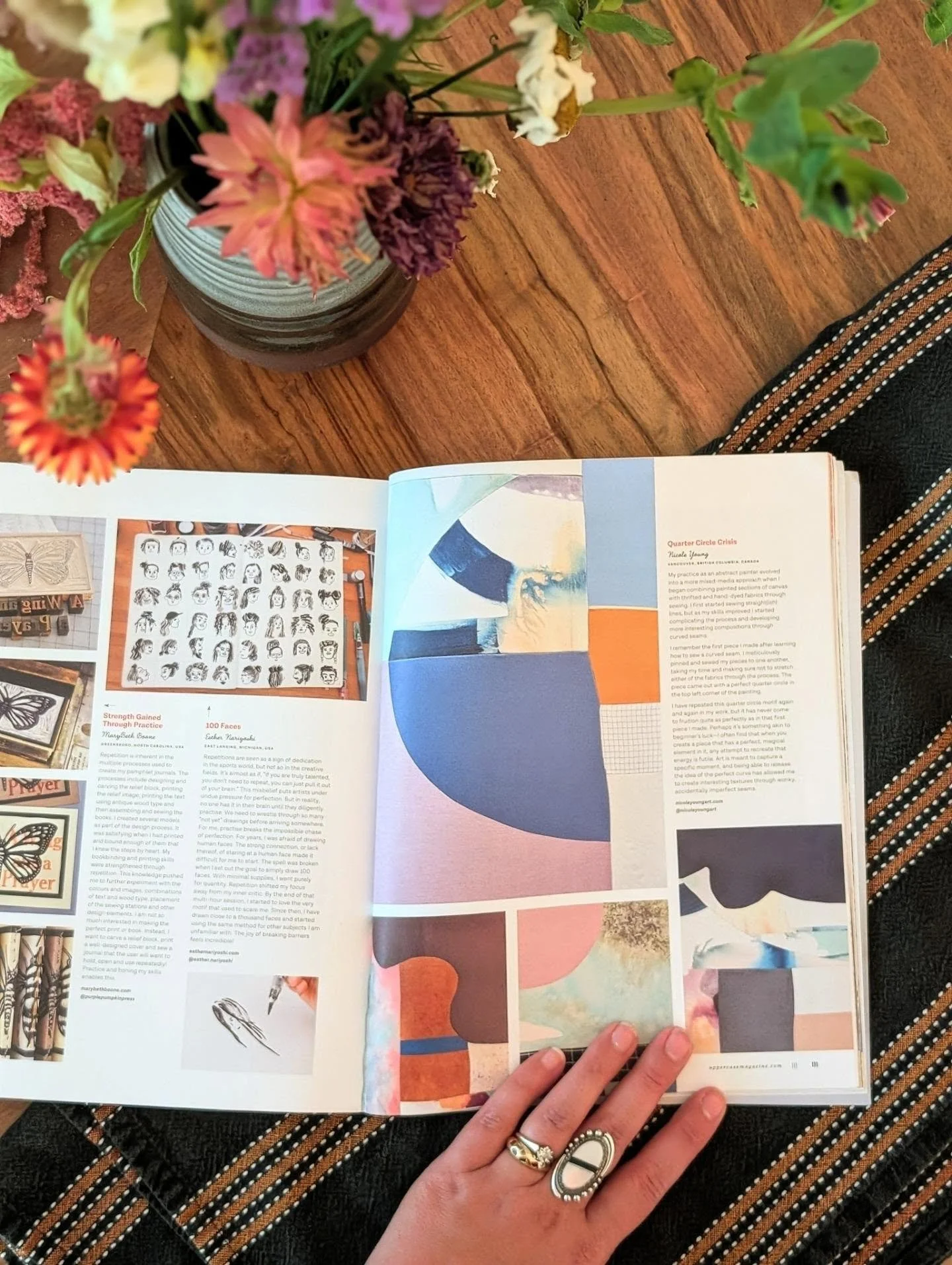 Finally got my hands on the current issue of @uppercasemag ! Responding to the theme "Practice Makes Perfect", I wrote about my approach to my work and how being able to release the idea of perfection has allowed me to create interesting te