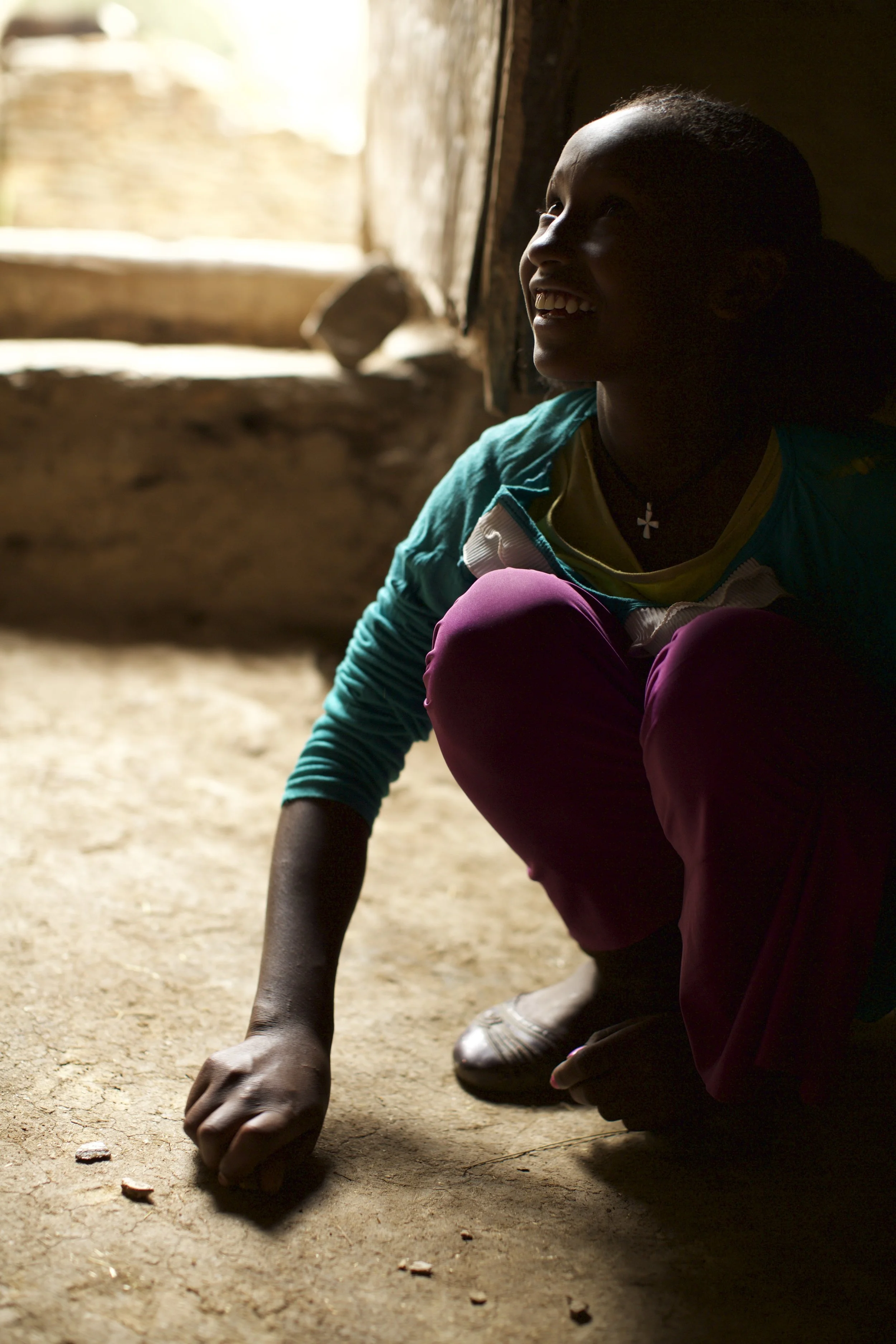 Selam playing Rocks Ethiopia, 2015