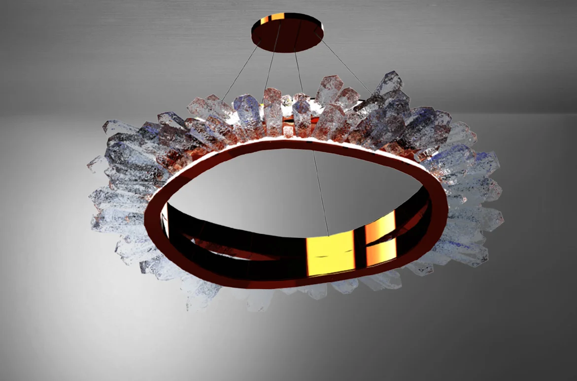 Vote L A M P Crystal Geode Light