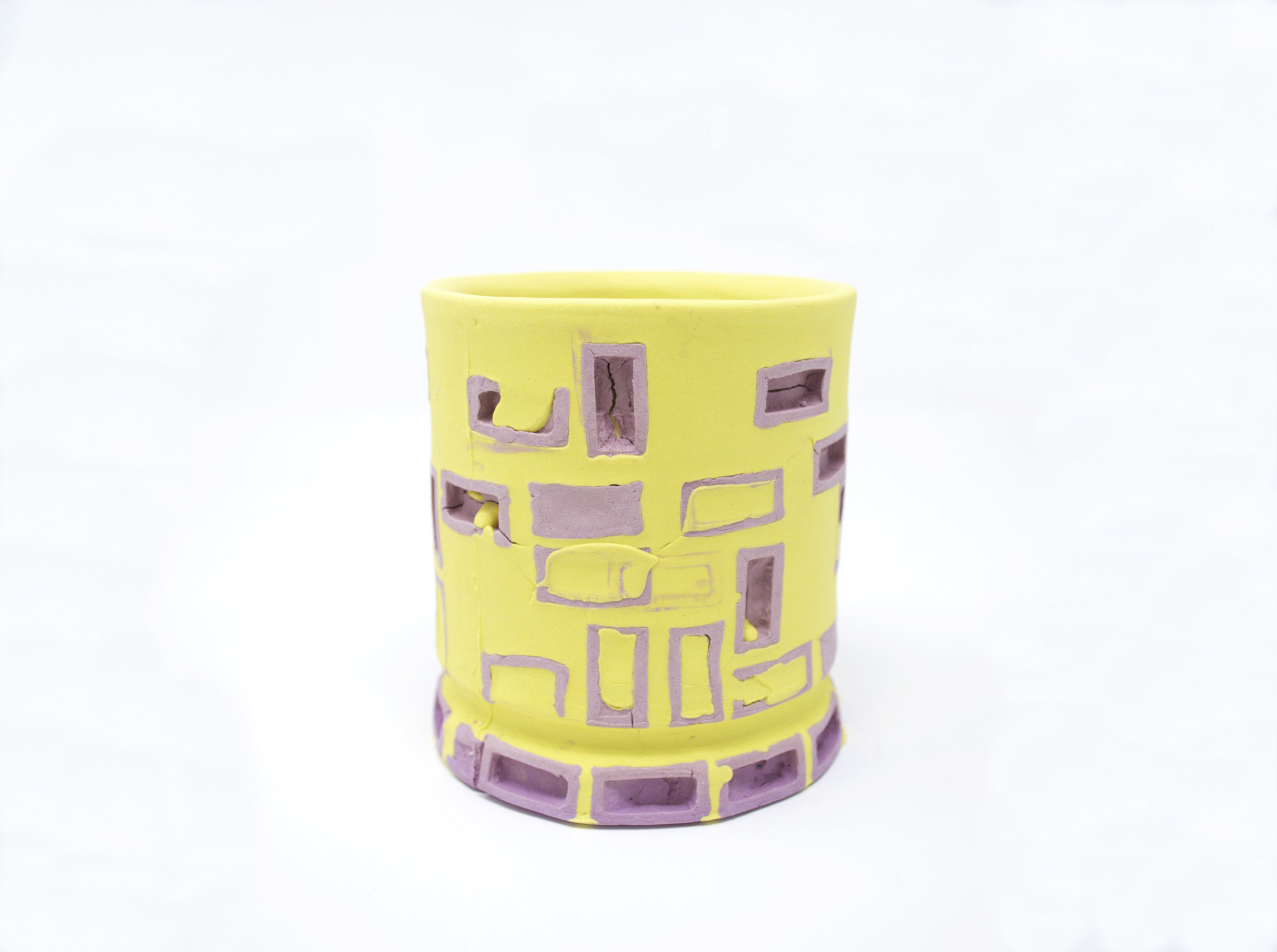 Mini-Brickware Cup (Purple &amp; Yellow)