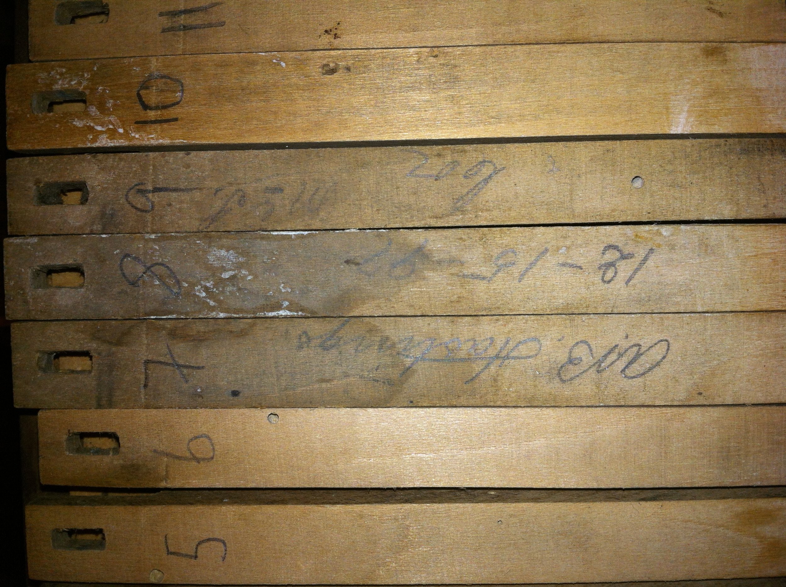  A signature on the keys indicates the name of the person who tuned the organ before it left the factory. It also dates the organ to 1897. It reads AB Hastings 12-15-97 
