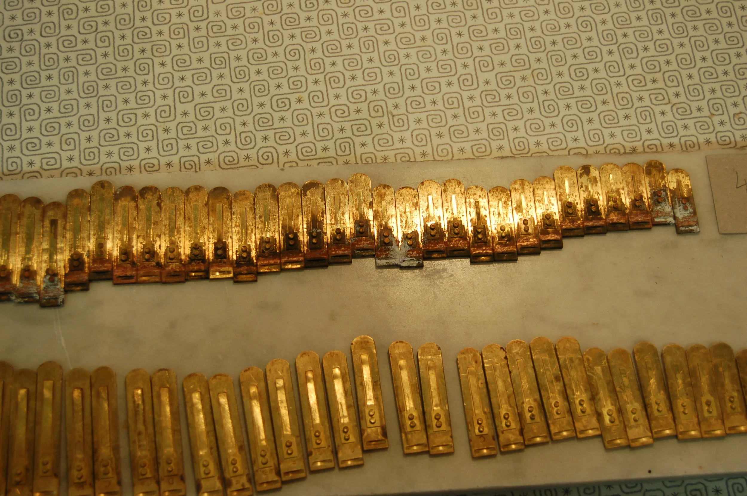  Reeds cleaned. The 4ft set needed manual cleaning at the heel due to heavy corrosion 