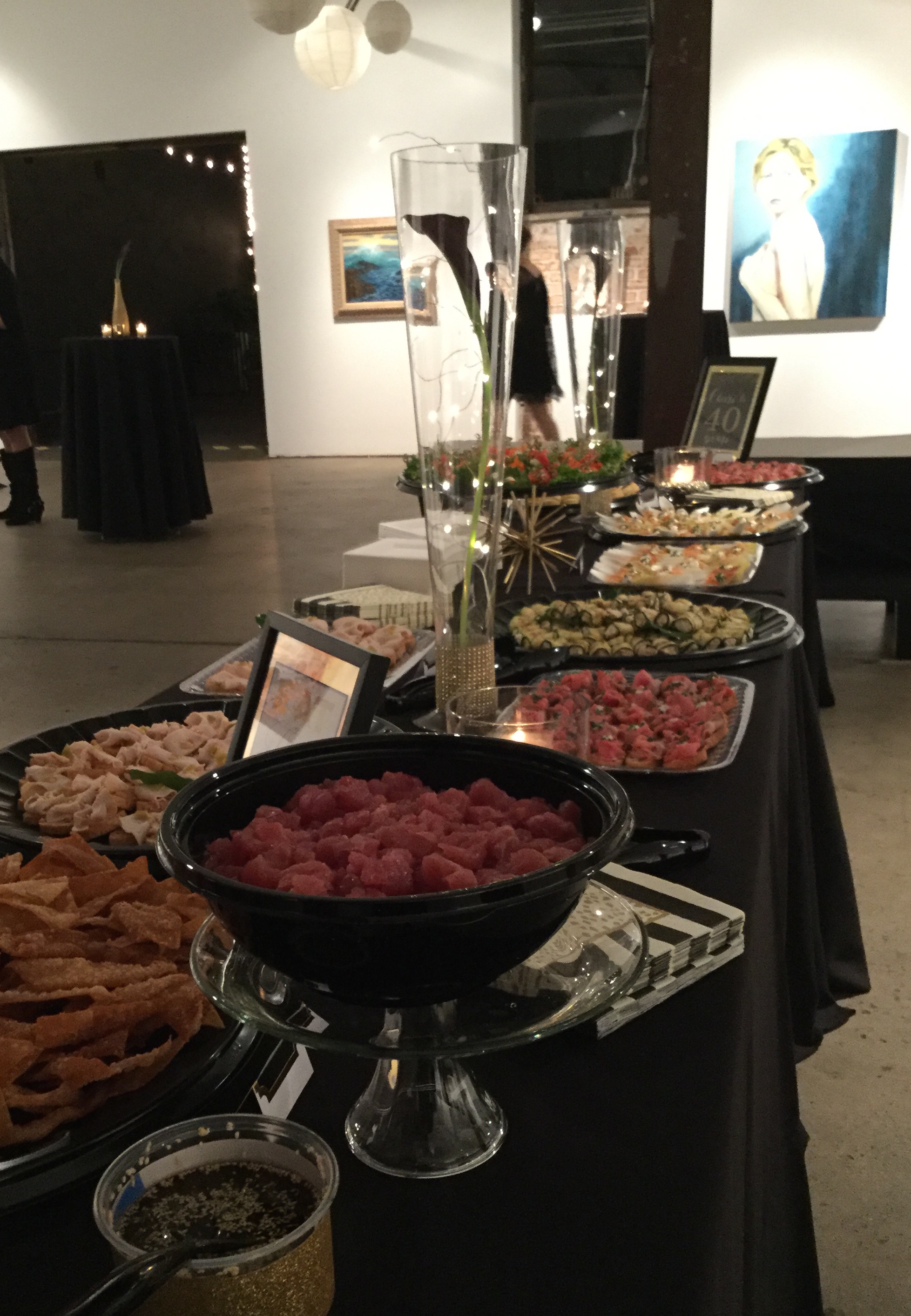  40th Birthday   Venue:  The Liberty Art Gallery &amp; Event Space, Long Beach   Catering:  Olive Gourmet Grocer   Over The Moon Package: &nbsp;Full Design, Planning, &amp; Coordination    