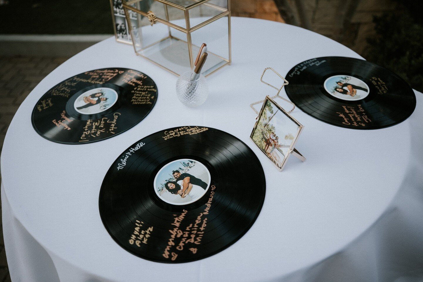 Let's set the record straight... we are obsessed with Tiffany &amp; Jesse's musically inspired guest book!⁠
⁠
Have a unique idea for your wedding? Don't be afraid to think outside the &quot;Bach&quot; and send us a DM to start brainstorming! 🎵 ⁠
.⁠
