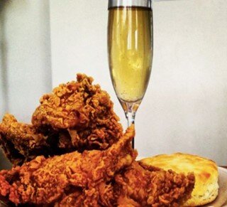 Today is National Fried Chicken Day and there is no better pairing with it than BUBBLES.  The acid of the bubbles cuts through the fried goodness on the chicken and it is truly a match made in heaven.  The best fried chicken sandwich on the planet (i