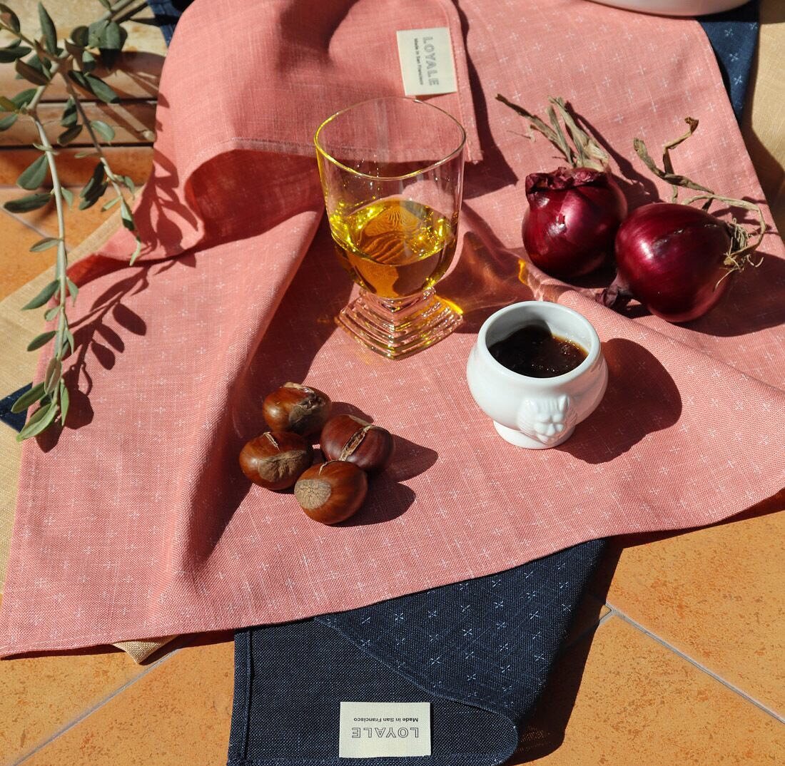 Loving the linens made from our member @loyalestudio She describes her work as &ldquo;Linens with soul, made in the heart of San Francisco. Our mindfully developed home goods elevate any kitchen, table top, washroom or gathering.&rdquo; 
We love that