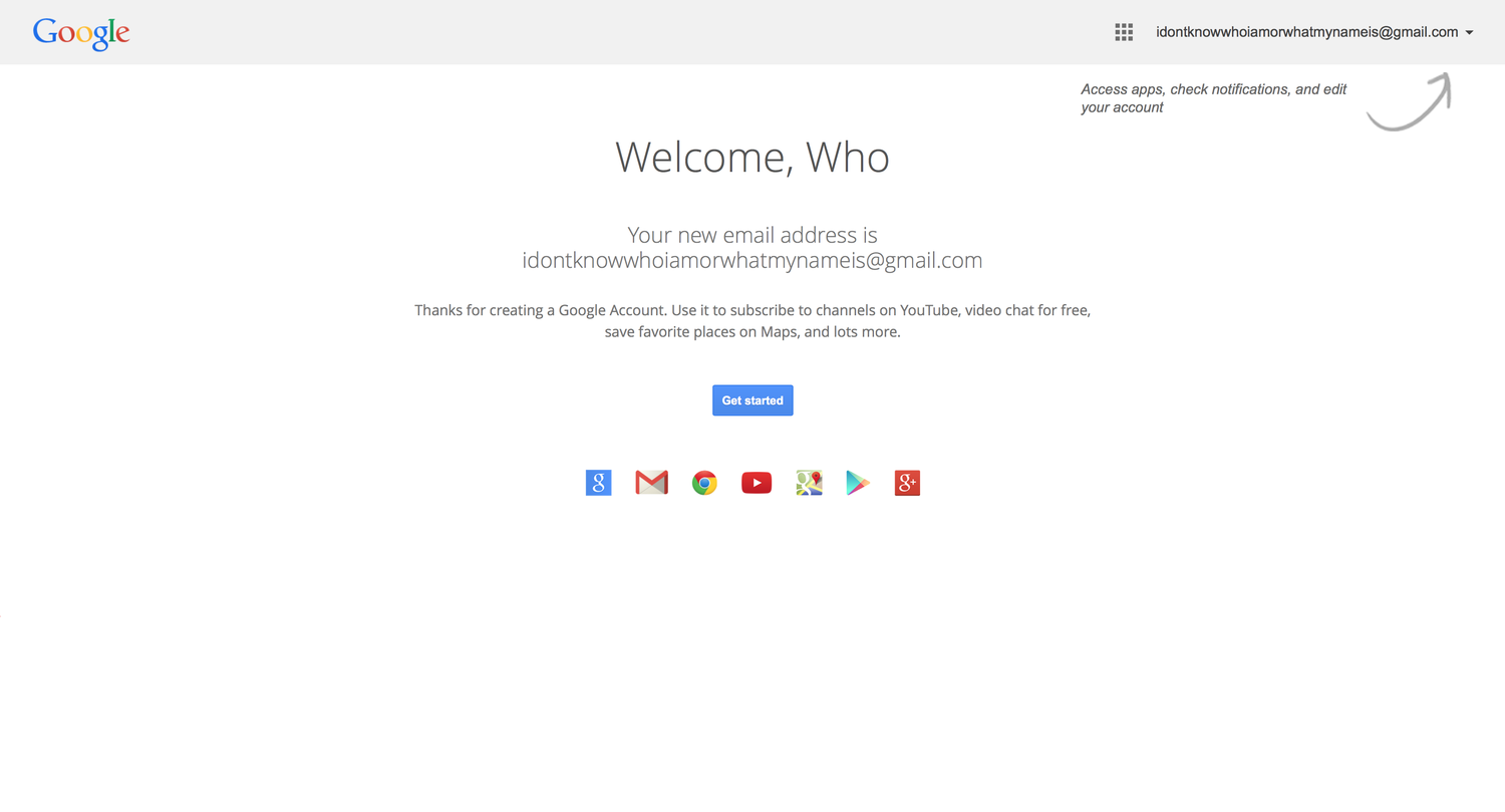 I registered as "Who Am I."