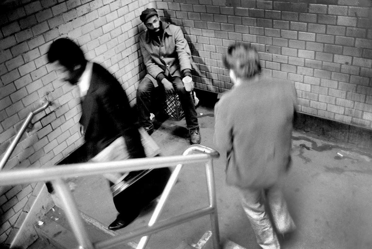 Begger in Subway stairs 8636-8-Edit.jpg