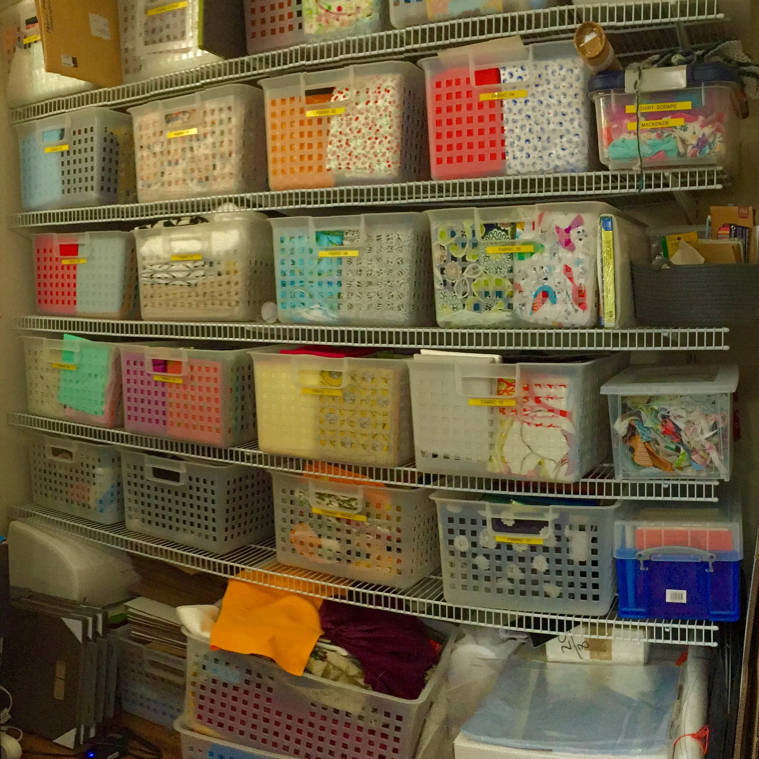 My old fabric storage system