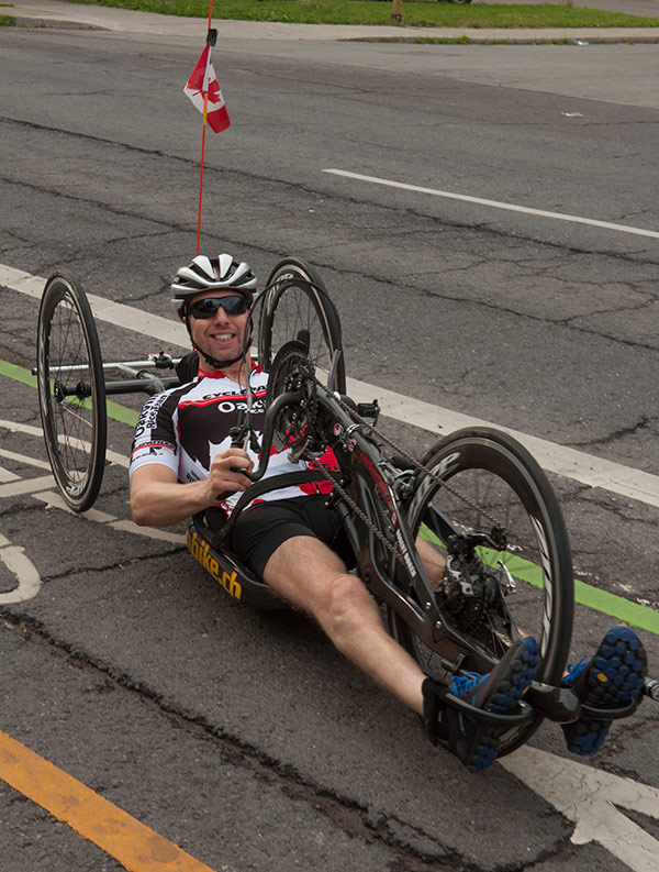 Rob Buren cycling the TCT in Hamilton, Ontario. Photo: Tom Omorean
