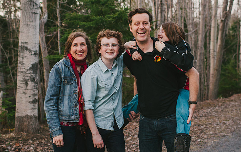 The O’Neill family out for a walk on the Founders Trail, in Trenton Steeltown Park, part of the TCT. Photo: Christine Whelan, Wonkyeye Photography