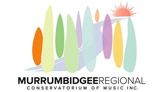 The Murrumbidgee Regional Conservatorium of Music logo, designed by Paul Barlow.