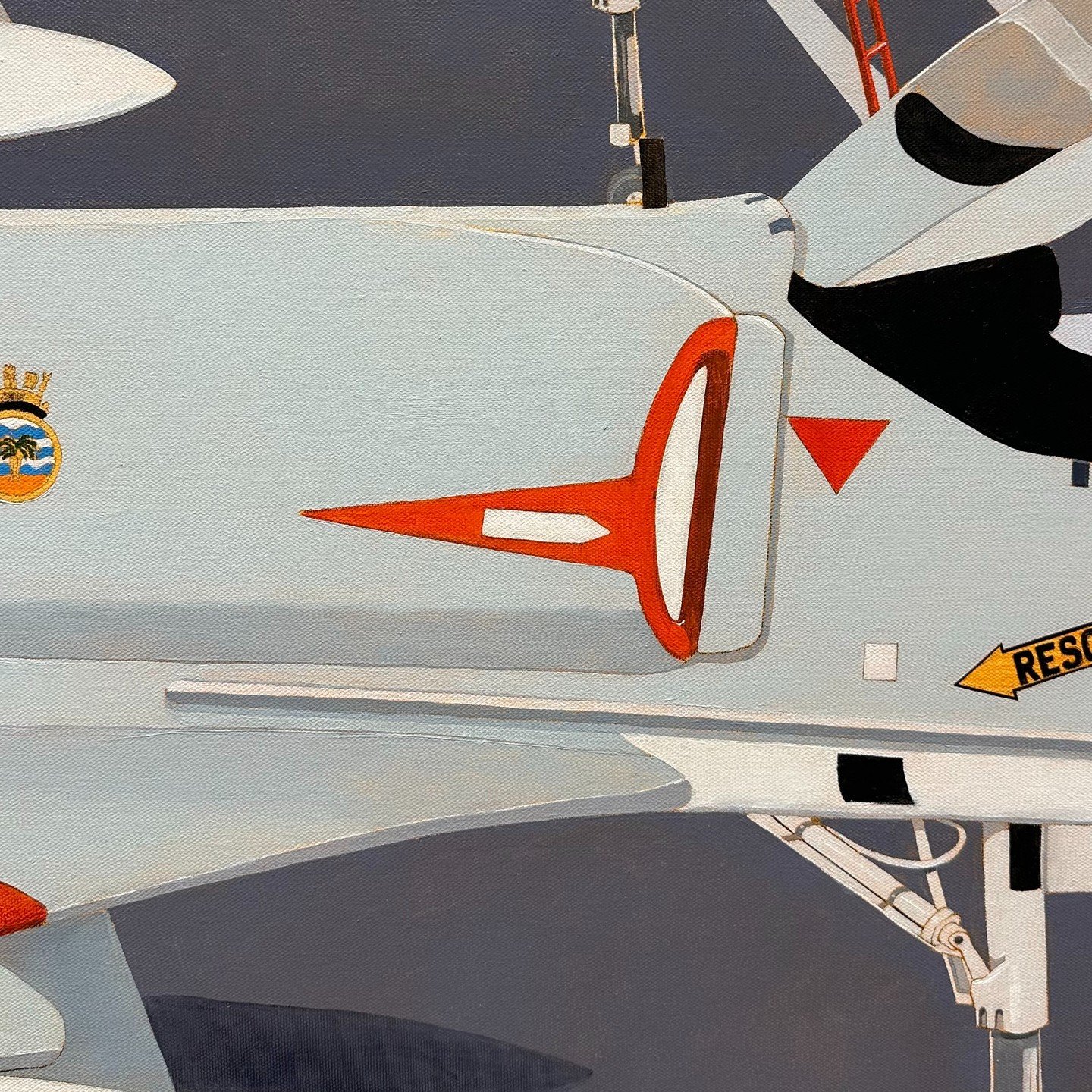 Detail from Floating Flight Line 2022.
Yianni Johns.

Oil on canvas. 

Finalist painting in the national Napier Waller Art Prize 2022. 

One of Yianni's stunning works currently hanging in his 'Adoring Art Deco' exhibition currently on at Leeton Muse