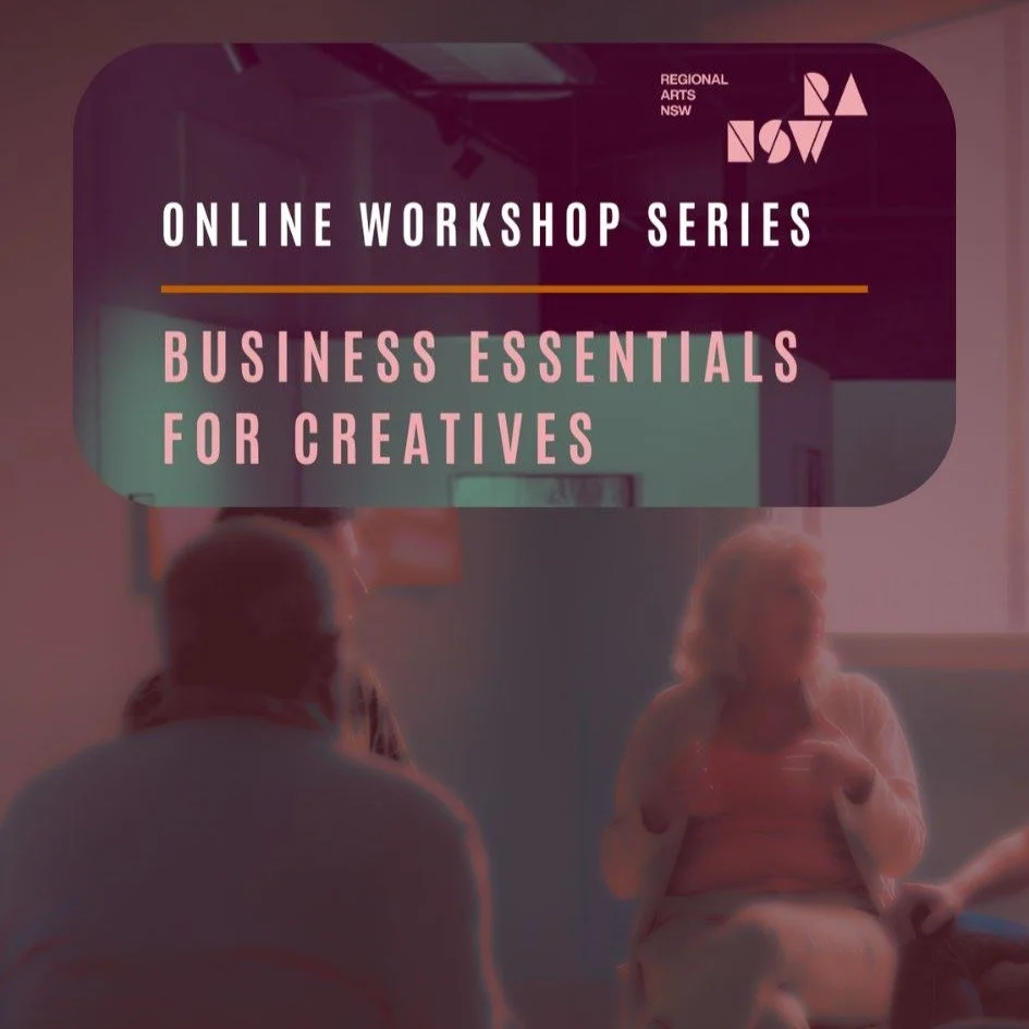@regionalartsnsw is holding a series of very useful Online workshops on running an arts business in June and July - book now!

About:
💚 ONLINE WORKSHOP: Business Essentials for Creatives 💚

As artists, the first thing we want to do create, and the 