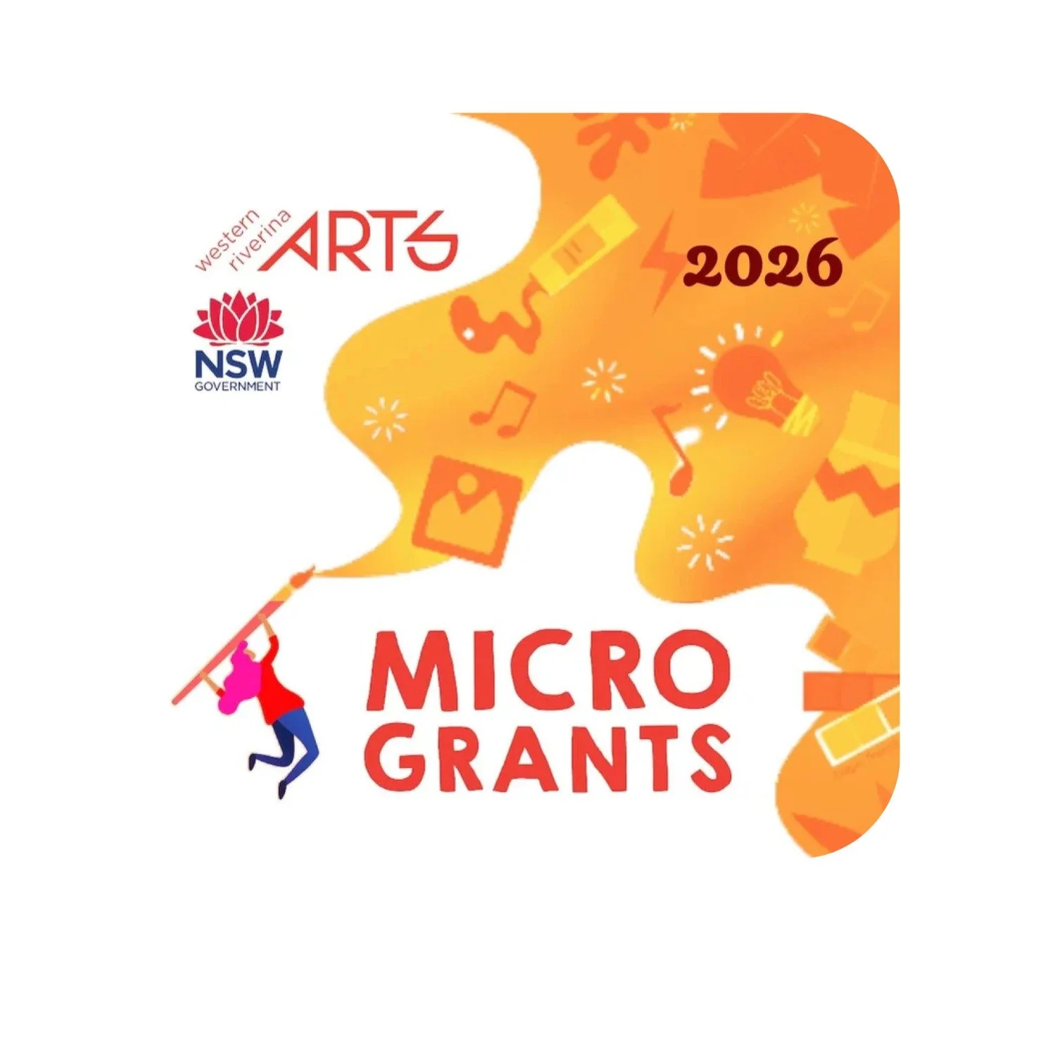 Announcement! The 2026 round of WRA Micro Grants is opening Saturday 1st August!

* $500 available 
* Open to creatives across our region
* Closes Fri 11th Sep 2026 (or until expended). 

Start prepping your application now so you&rsquo;re ready to h