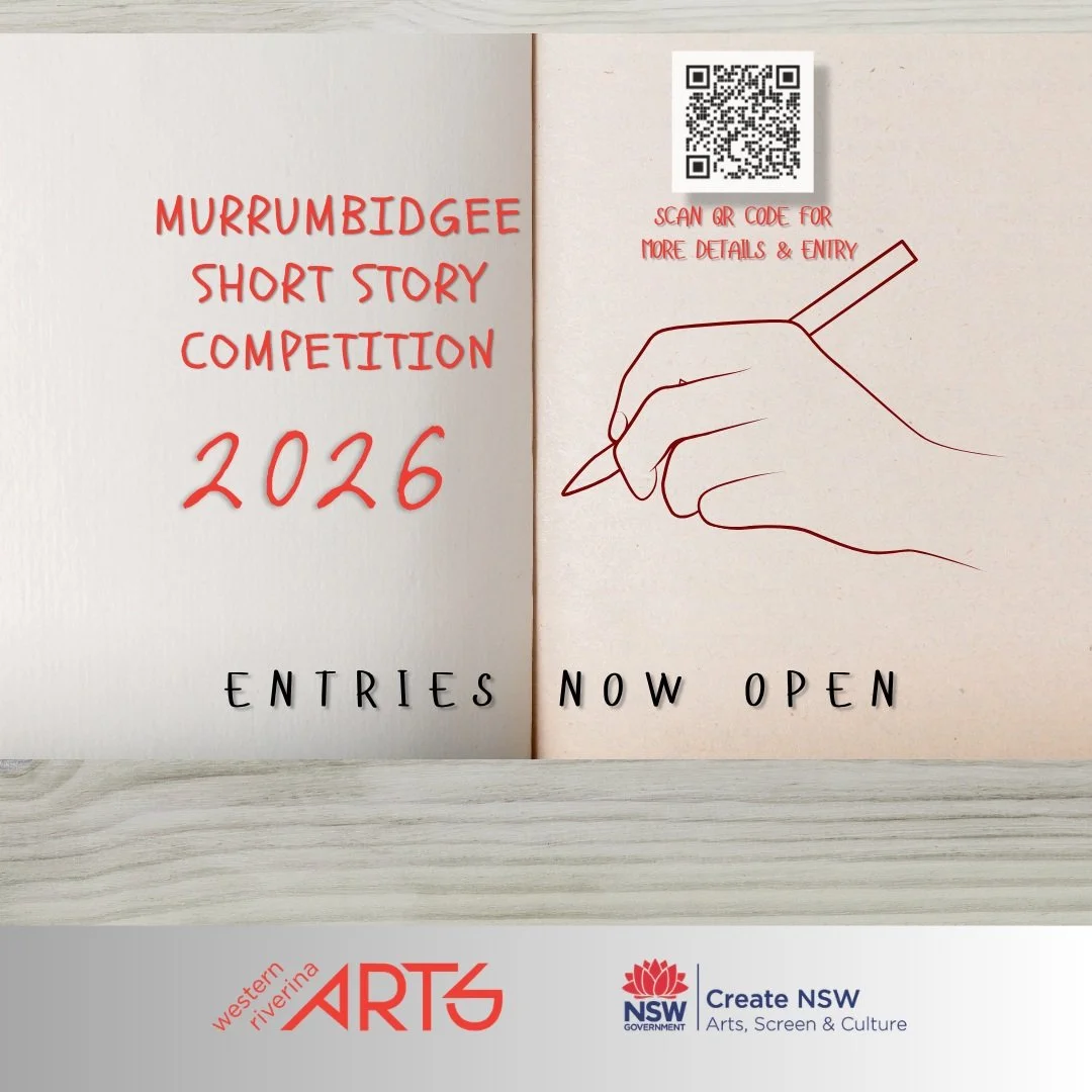The Murrumbidgee Short Story Competition is on again for 2026!
Entries are now open, so get your ideas together, your keys clacking and get writing.

This year we are also excited to announce a new category - National Regional and Remote Writers 

Fo