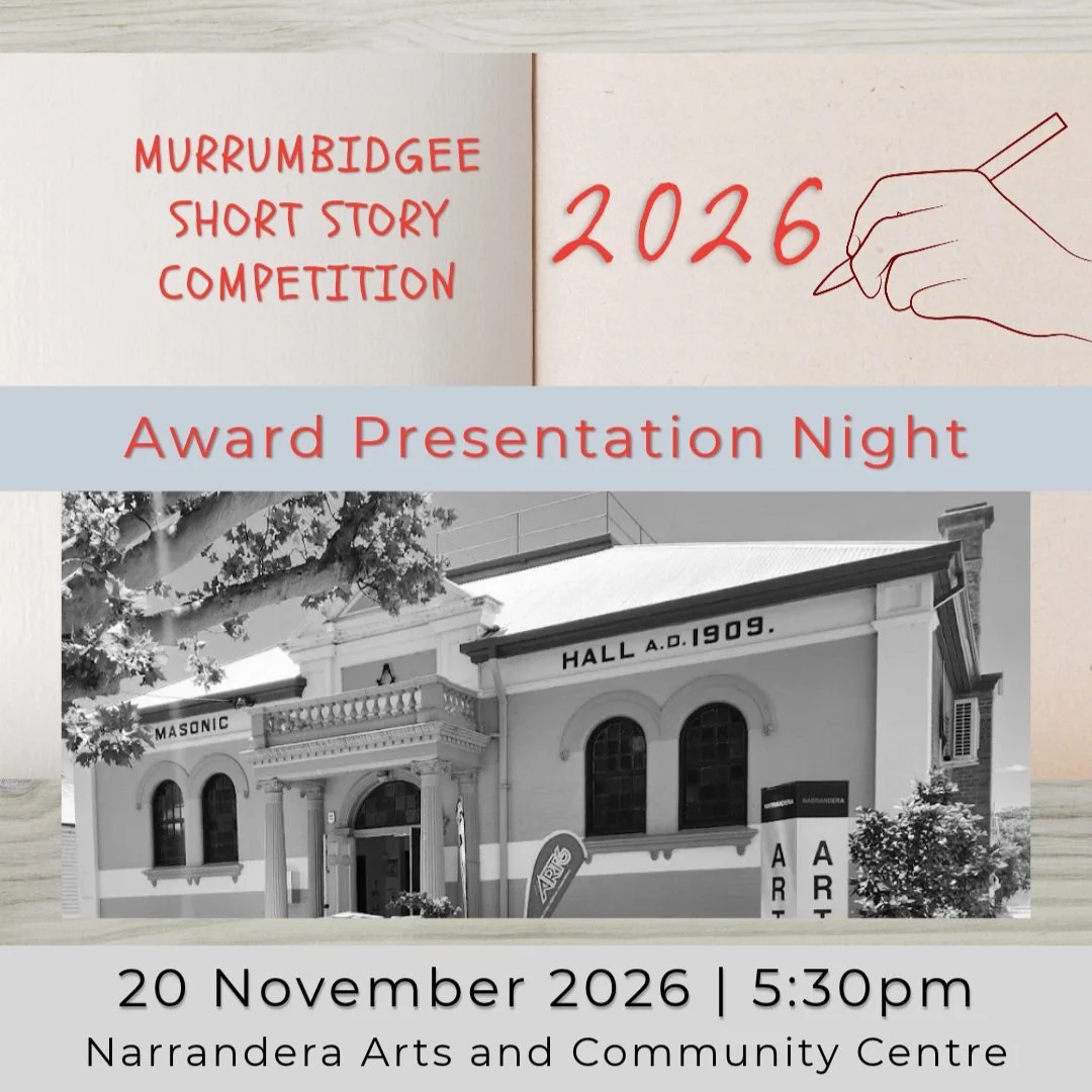 Come along and celebrate the storytelling talent of writers from across the Western Riverina and beyond at an evening recognising this year&rsquo;s competition entrants and winners.
The presentation night will be held at the Narrandera Arts and Commu
