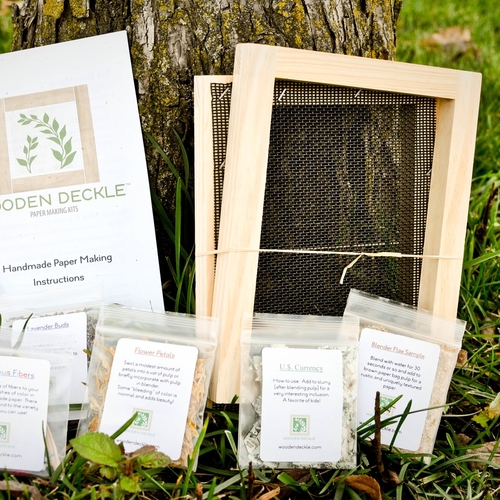 Paper Making Kits by Wooden Deckle — Wooden Deckle Papermaking Kits And  Supplie