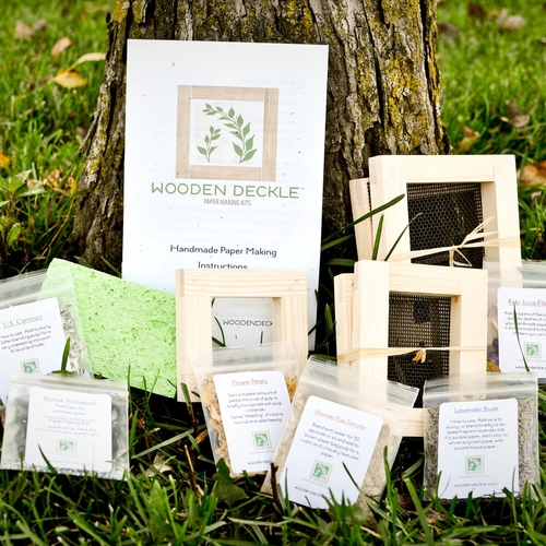 Square Paper Making Kit — Wooden Deckle Papermaking Kits And Supplie