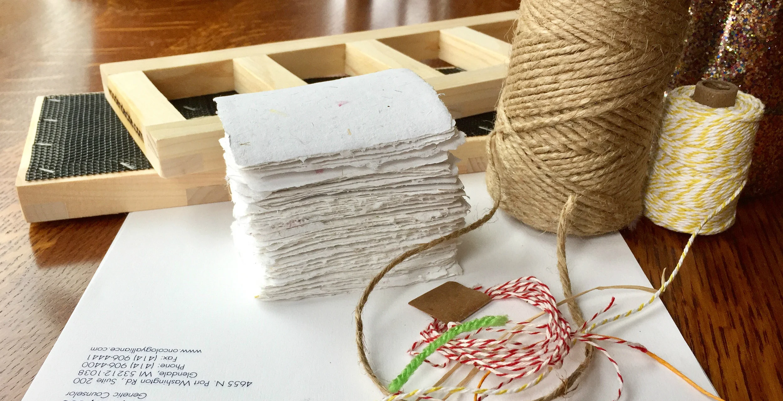 paper making kit for handmade paper place cards for weddings