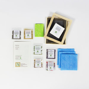 Square Paper Making Kit — Wooden Deckle Papermaking Kits And Supplie