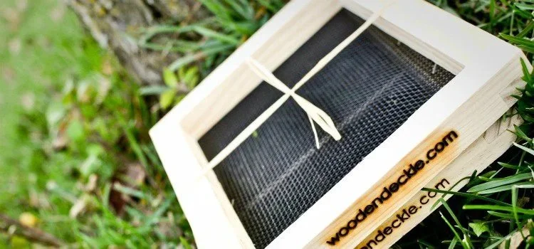 Handcrafted mold and deckle set from Wooden Deckle