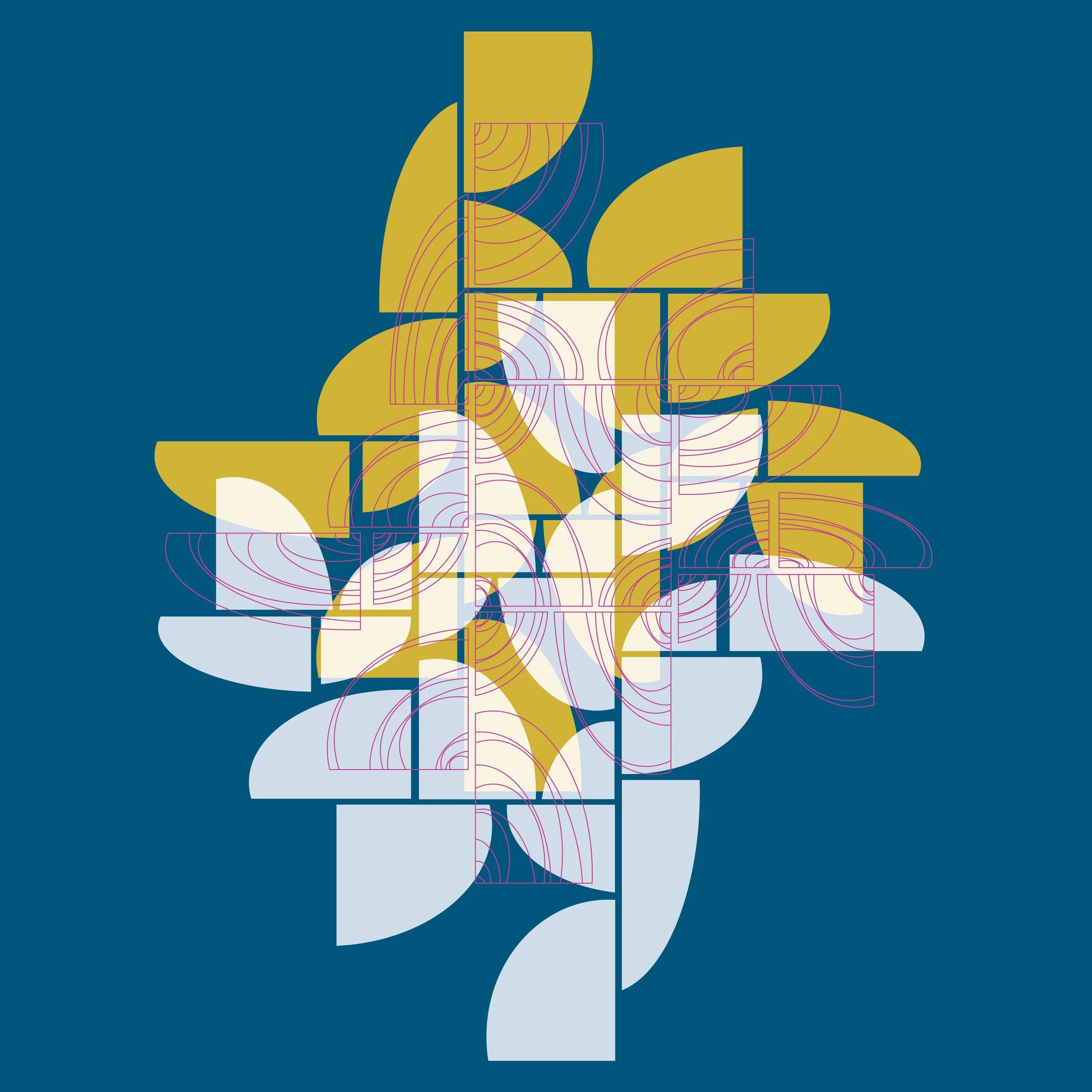 Exploding Geometry blue