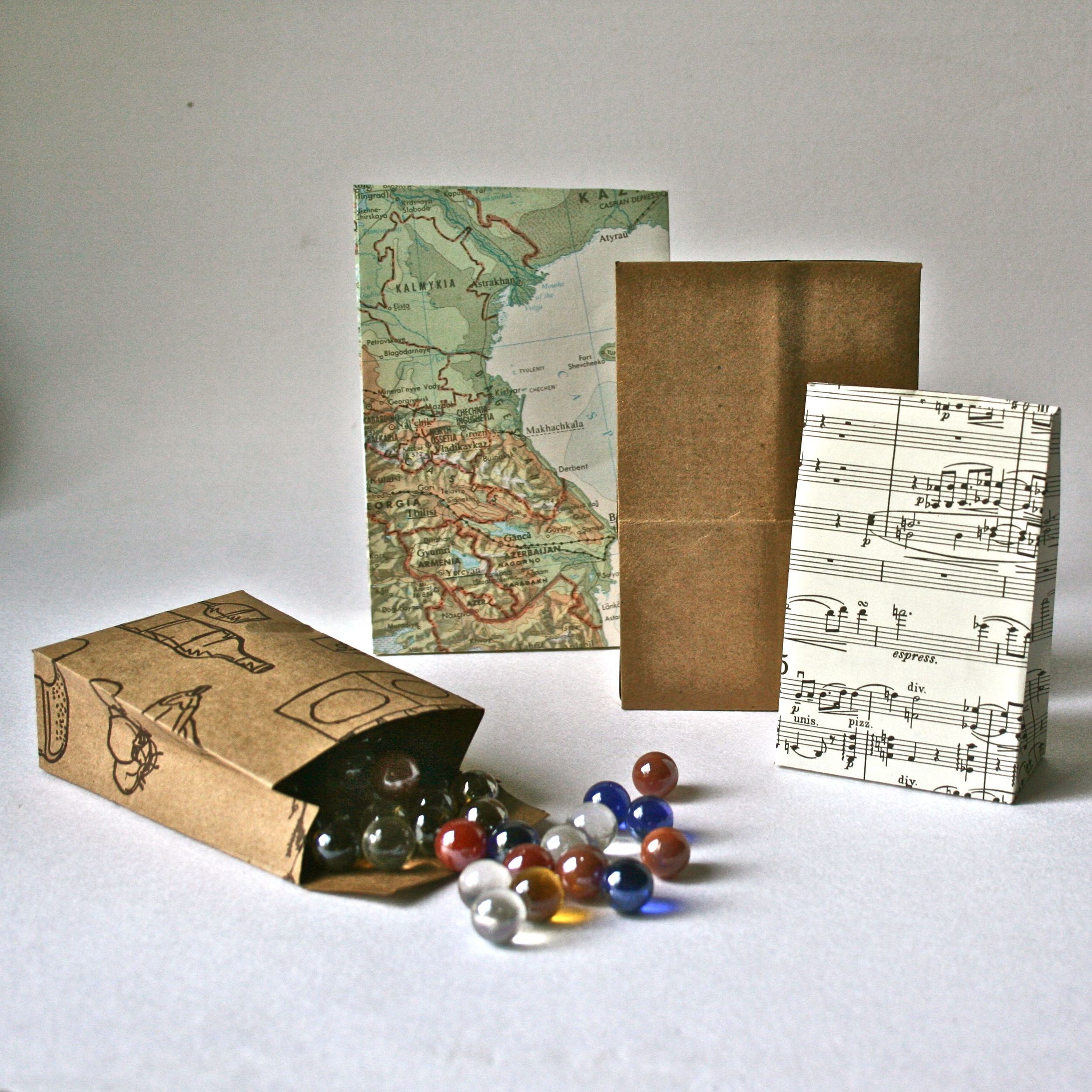 Self-closing gift bags are quick and easy to make, saving time and resources 