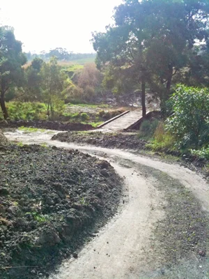 A new bridge has been constructed this year to allow access o the other side of the creek.