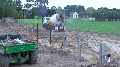 Retaining wall construction