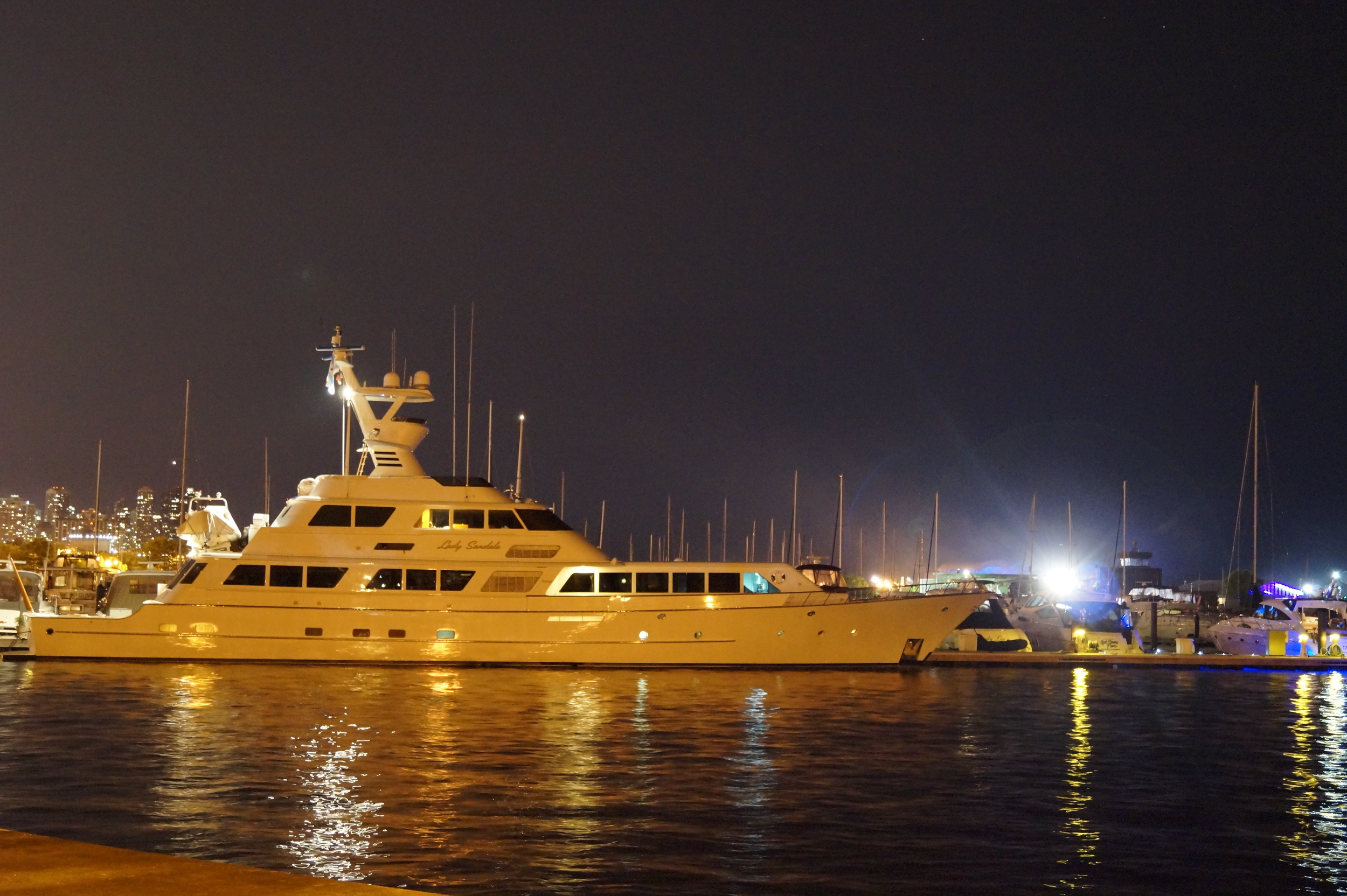 Boat at night