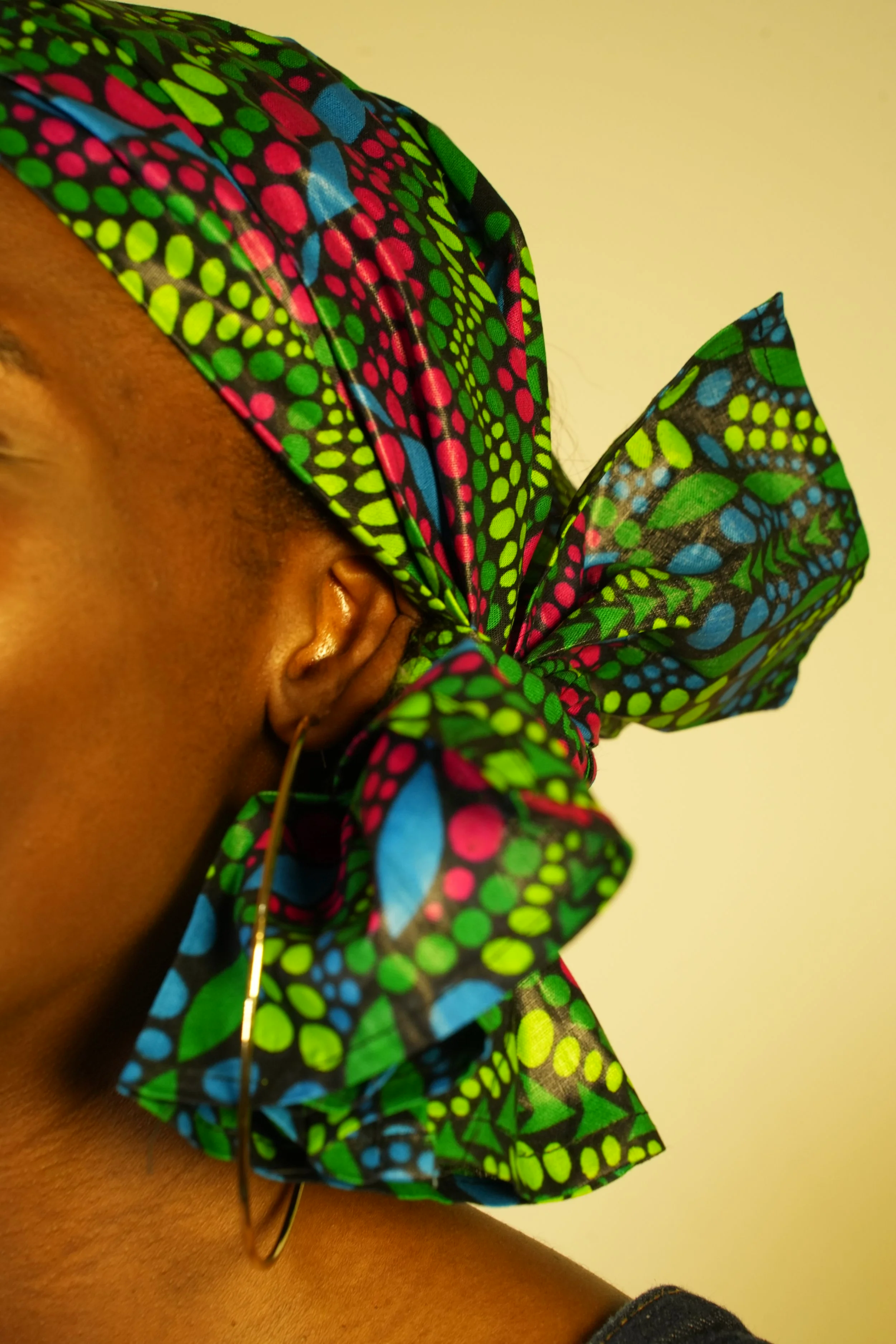 Close up of headwrap
