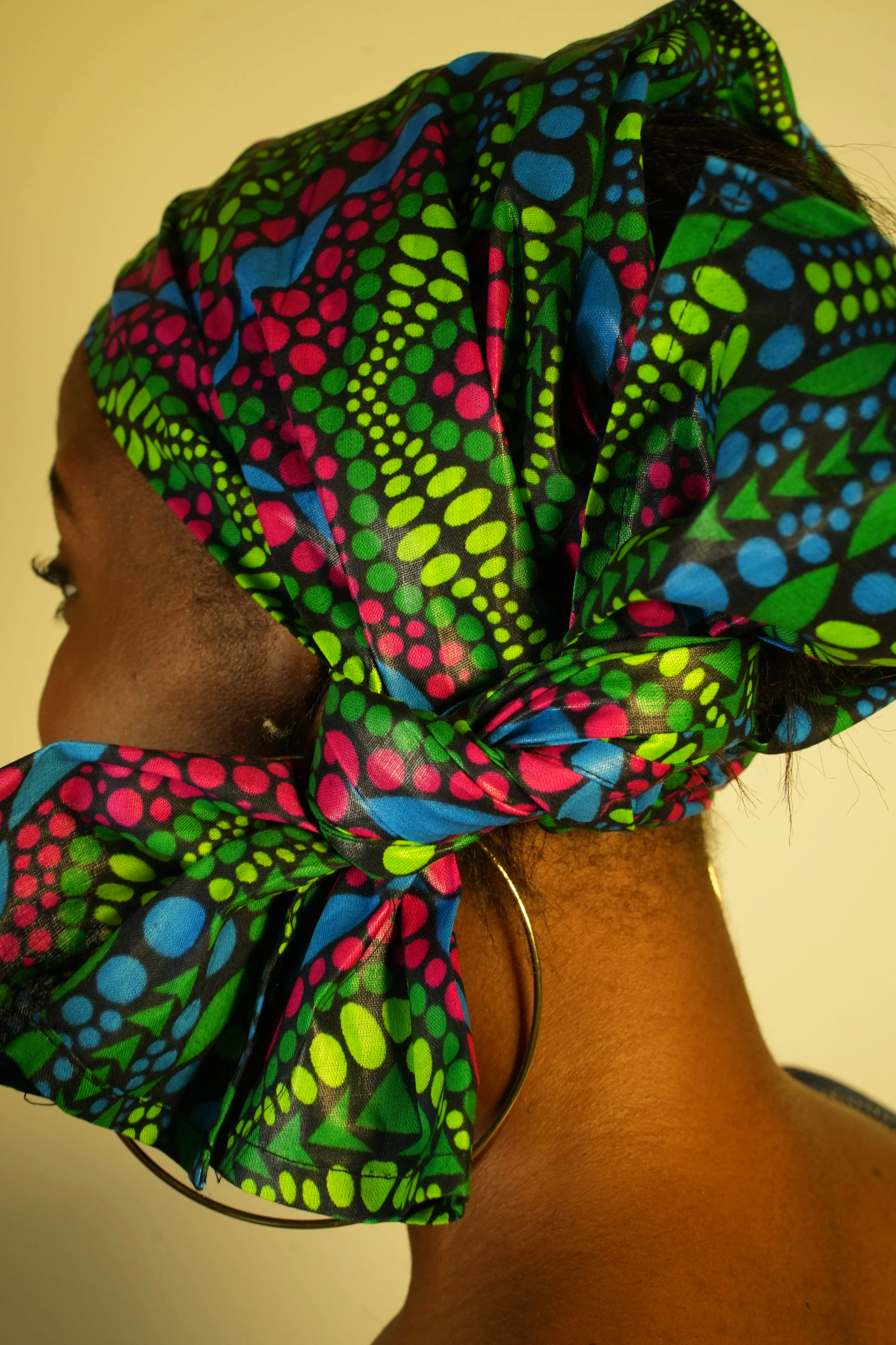 Close up of headwrap