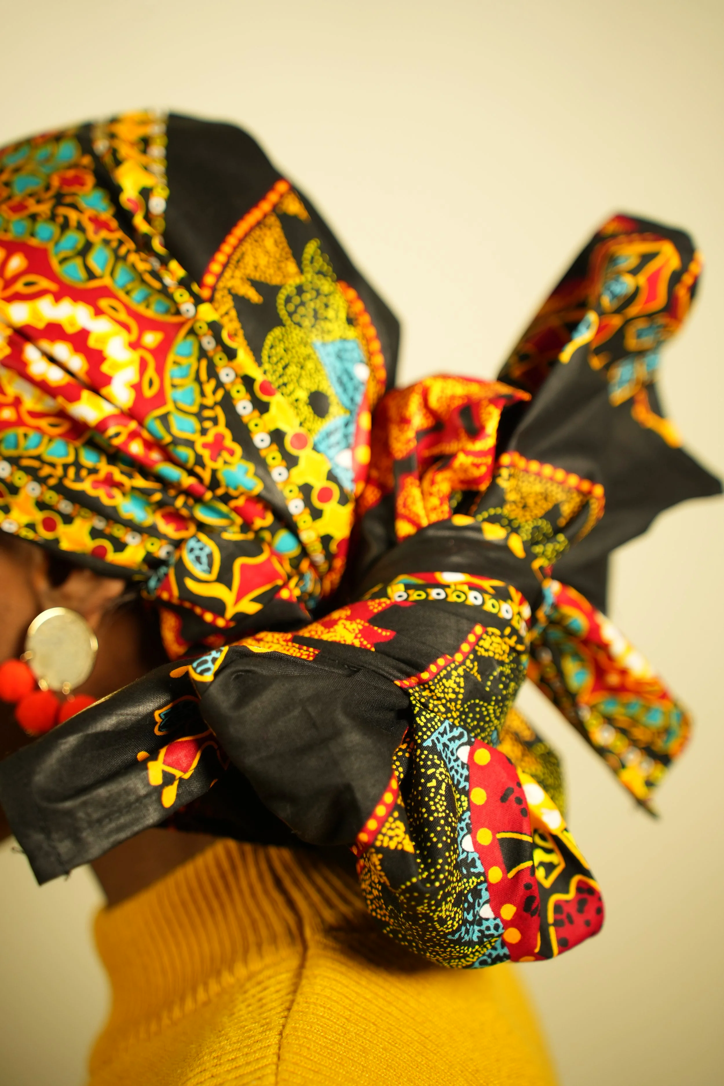 Close up of headwrap