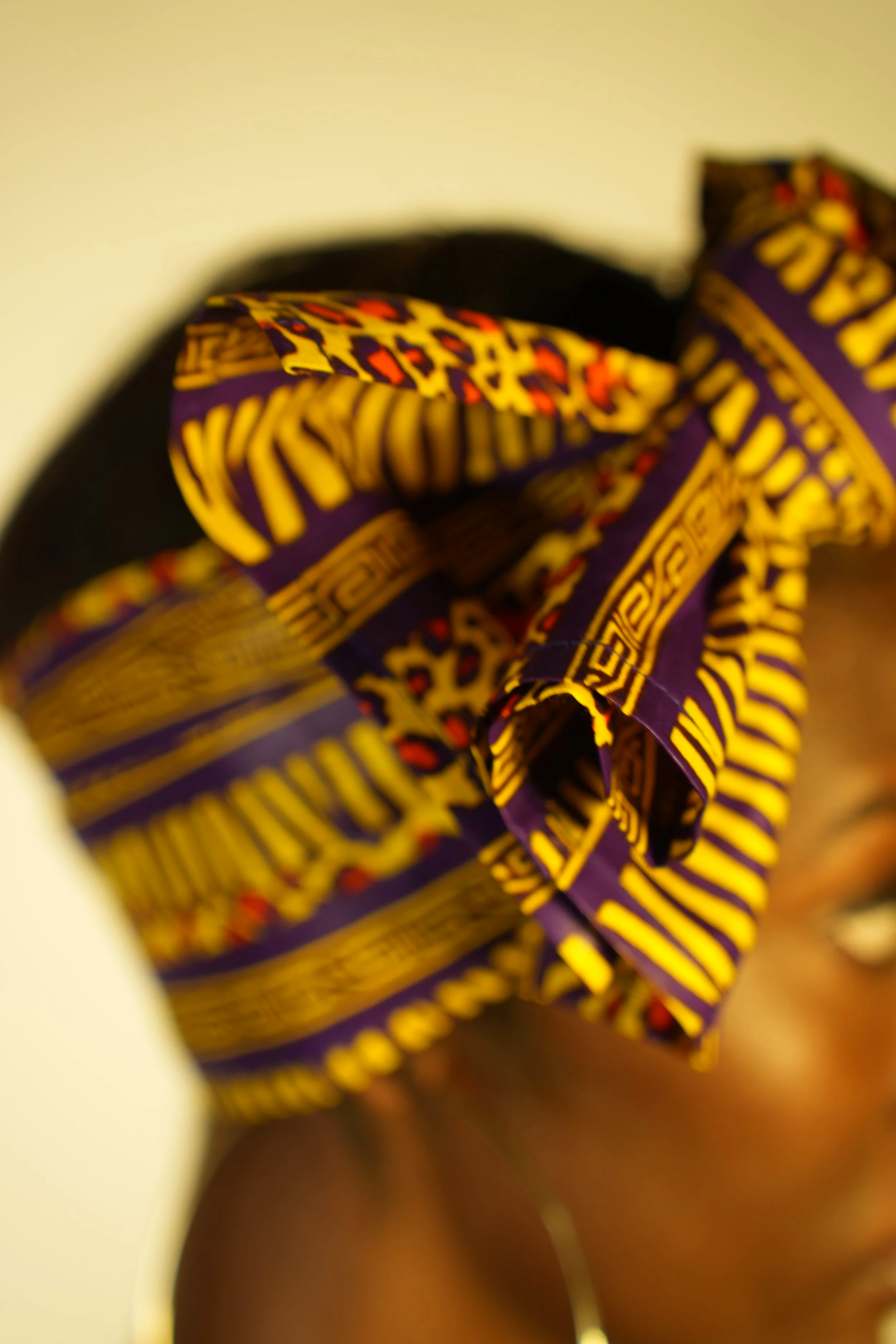 Close up of headwrap