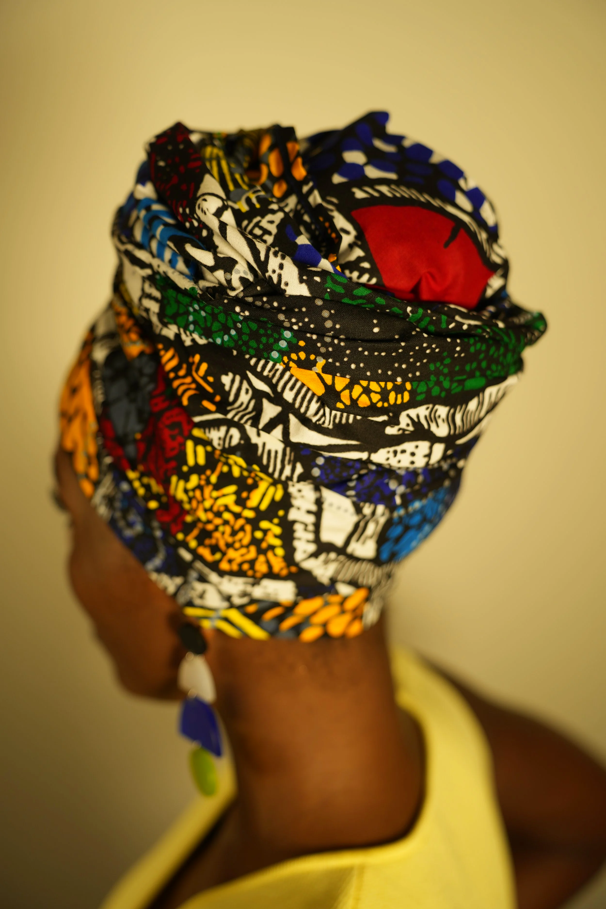 Close up of headwrap