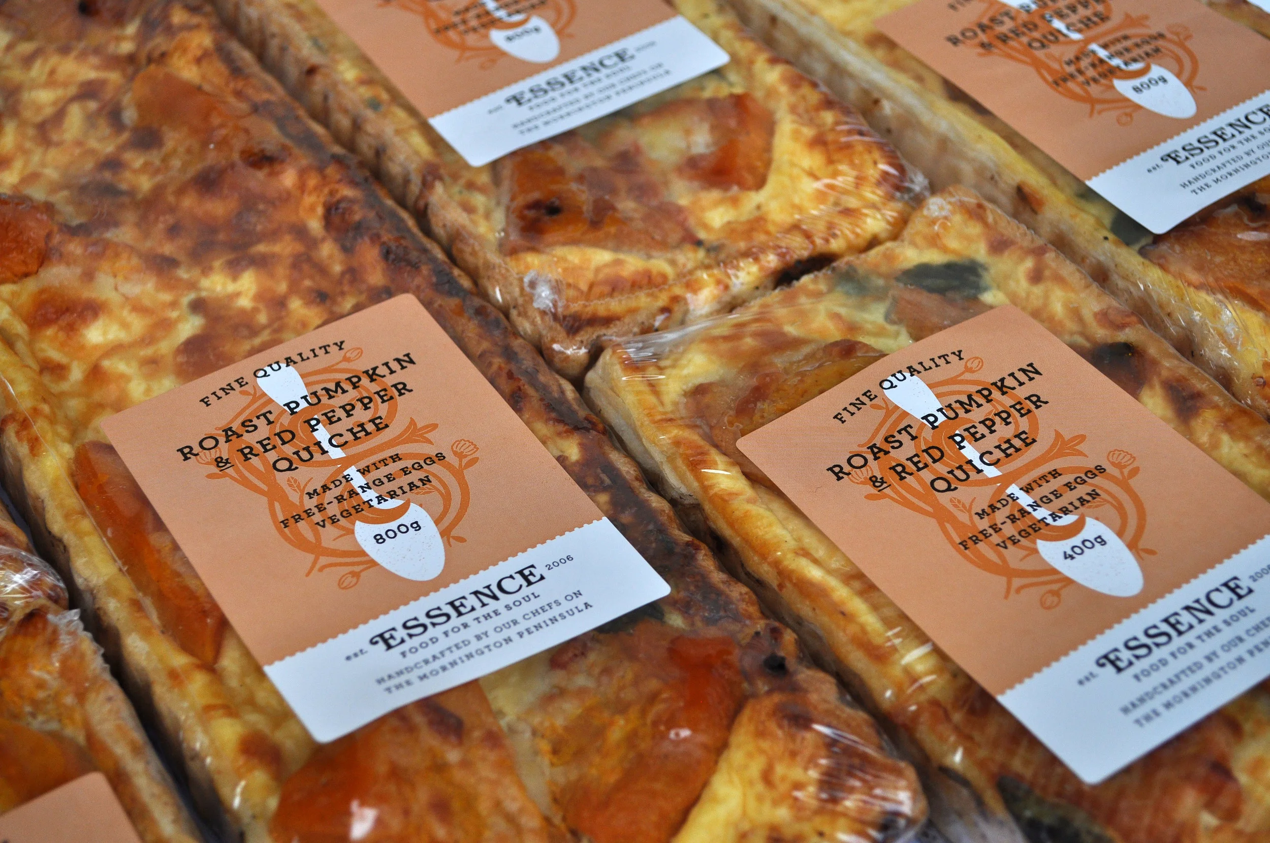 Roast Pumpkin &amp; Red Pepper Quiche  800g or 400g [V]